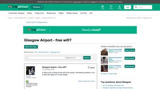 Glasgow Airport - free wifi? - Glasgow Message Board - TripAdvisor