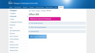Office 365 | GCU - Glasgow Caledonian University