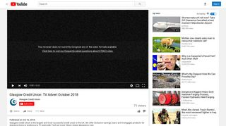 Glasgow Credit Union: TV Advert October 2018 - YouTube