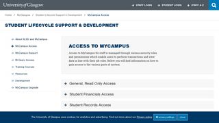 MyCampus Access - University of Glasgow