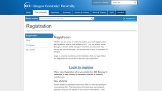 Registration | Registration | Glasgow Caledonian University | Scotland ...