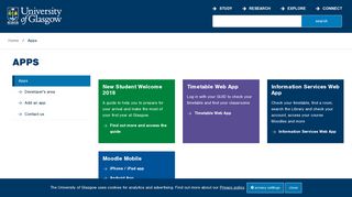 University of Glasgow - Apps