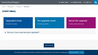 University of Glasgow - MyGlasgow - IT Services - Staff email