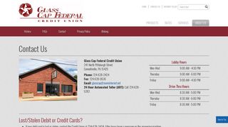 Contact Us | Glass Cap Federal Credit Union