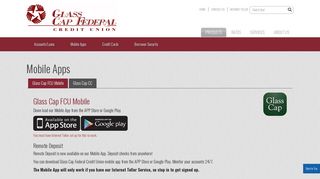 Mobile Apps | Glass Cap Federal Credit Union