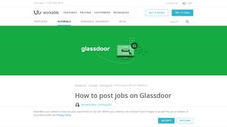 How to post jobs on Glassdoor | Workable
