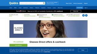 Glasses Direct Cashback, Voucher Codes & Discount Codes | Quidco