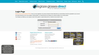 Login - Reglaze Glasses Direct