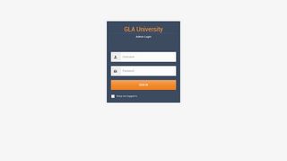 Login Page - GLA University