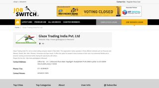 Latest jobs in Glaze Trading India Pvt. Ltd | jobswitch.in