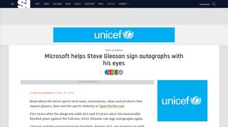 Microsoft helps Steve Gleason sign autographs with his eyes | SI.com