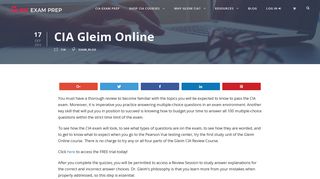 CIA Gleim Online - Gleim Exam Prep