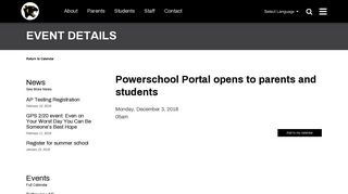 Powerschool Portal opens to parents and students - Glenbard North ...