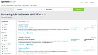 Accounting Jobs in Glencoe, MN 55336 - Apply Now | CareerBuilder