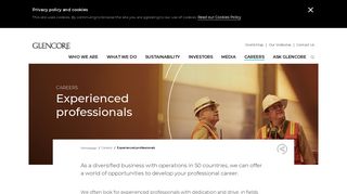 Experienced professionals - Glencore