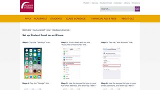Student Email on iPhone | Glendale Community College