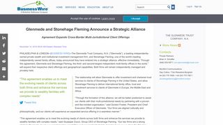 Glenmede and Stonehage Fleming Announce a Strategic Alliance ...