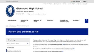Parent and student portal - Glenwood High School