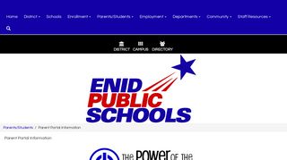 Enid Public School - Parent Portal Information