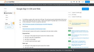 Google Sign In iOS and Web - Stack Overflow