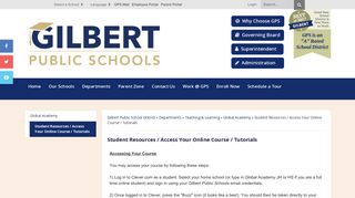 Student Resources / Access Your Online Course / Tutorials - Gilbert ...