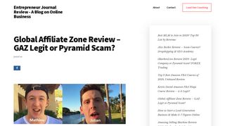 Global Affiliate Zone Review - GAZ Legit or Pyramid Scam ...