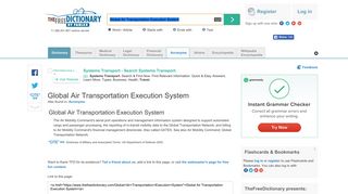 Global Air Transportation Execution System - definition of Global Air ...