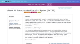 Global Air Transportation Execution System (GATES) HTC711-17-Z ...