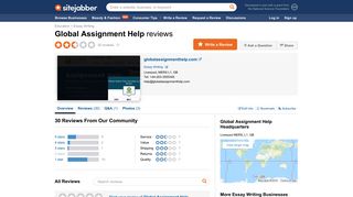 Global Assignment Help Reviews - 30 Reviews of ... - Sitejabber