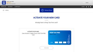 Activate your card - login