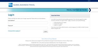 Log In - Travel Partner Network - American Express Global Business ...