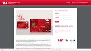Travel money card – Manage your Global Currency Card | Westpac