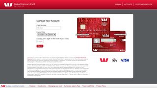 Travel money card – Manage your Global Currency ... - Westpac GCC