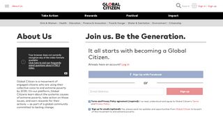 Sign Up for Global Citizen here.