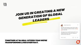 Join us in creating a new generation of global ... - Global Citizen Year