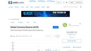 Global Currency Reserve (GCR) Price, Chart, Value & Market Cap ...