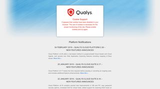 Qualys Security and Compliance Suite Login