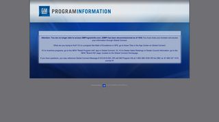 GM Program Info - Login