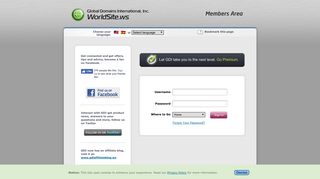 Members Area - Global Domains International, Inc. - WorldSite.ws