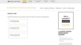 Member Login | Kent Moors | Global Energy Strategist