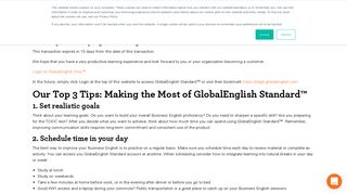 Trial Success - GlobalEnglish