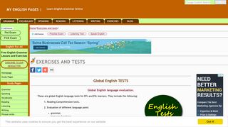 Global English Tests - My English Pages