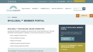 GlobalHealth's MyGlobal™ Member Portal | GlobalHealth