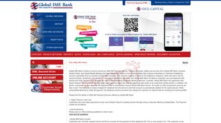 Pay Utility Bill Online - || Global IME Bank Ltd. || THE BANK FOR ALL