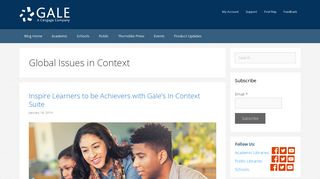 Global Issues in Context – The Gale Blog