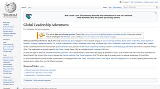 Global Leadership Adventures - Wikipedia