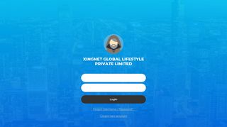 Login - XINGNET GLOBAL LIFESTYLE PRIVATE LIMITED