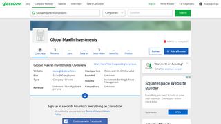 Working at Global Maxfin Investments | Glassdoor