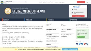 Global Media Outreach - GuideStar Profile