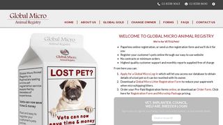 Welcome to Global Micro Animal Registry